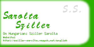 sarolta sziller business card